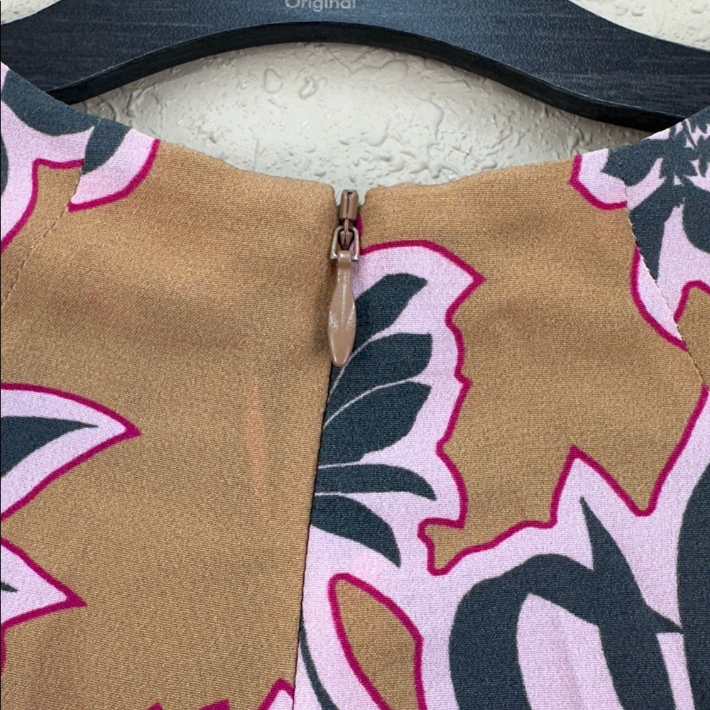 St. John collection Handkerchief Hem Silk Blend  Dress Camel Pink Gray 12 $1,195 - Picture 11 of 13